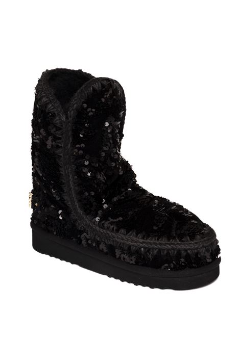 Stivaletto eskimo 24 glitter nero MOU | ESKIMO 24101031-BLK